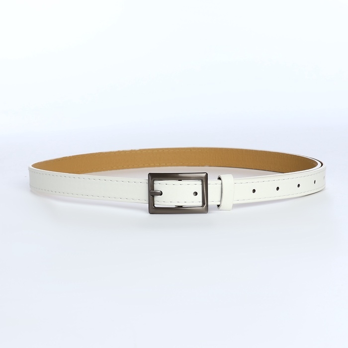 Ремень жен 01-01-03-01 Июнь15, 1,1*0,3*110 см, пряжка т-металл, 1 прокол, белый Ремень жен 01-01-03-01 Июнь15, 1,1*0,3*110 см, пряжка т-металл, 1 прокол, белый