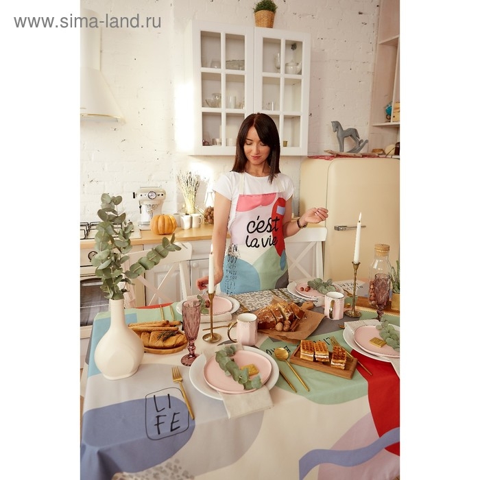 Фартук Этель &laquo;Се ля ви&raquo; 70х60 см, 100% хлопок, саржа 190 г/м2