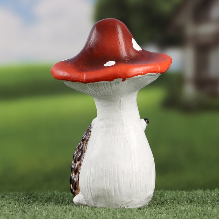 Садовая фигура Садовая фигура "Ежик под мухомором" 8х11х19см