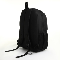 Рюкзак школьный, 2 отдела молнии, 3 кармана, цвет чёрный/оранжевый