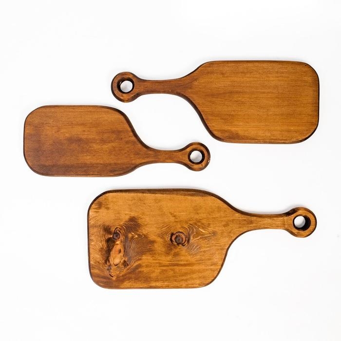 Доски разделочные Magistro 3 шт, цельный массив кедра, цвет шоколадный Доски разделочные Magistro 3 шт, цельный массив кедра, цвет шоколадный