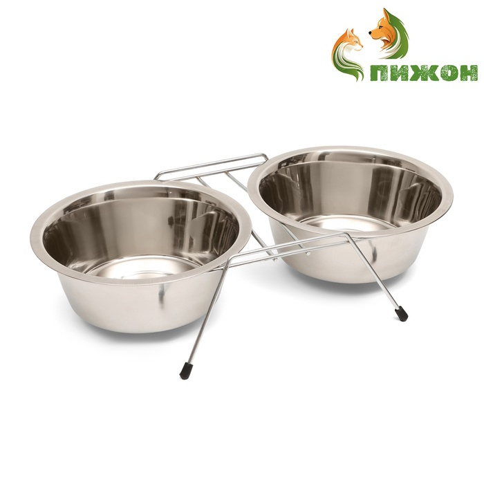 Набор из 2 мисок на подставке, 2 х 1,5 л Набор из 2 мисок на подставке, 2 х 1,5 л