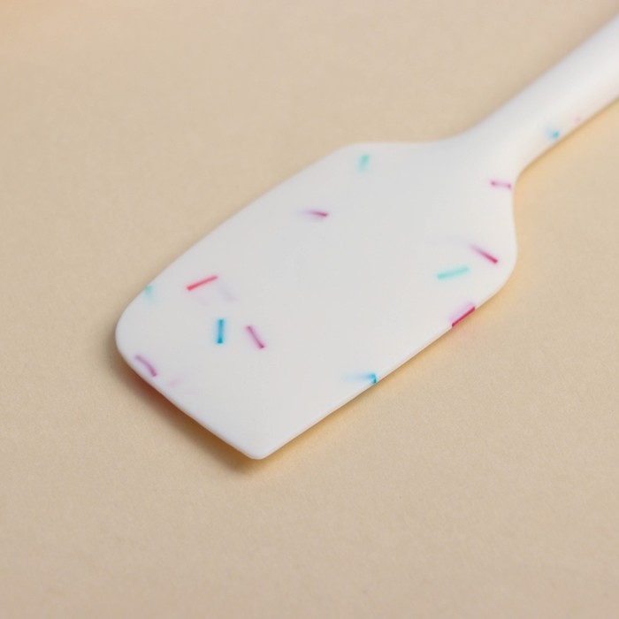 Лопатка Доляна &laquo;Конфетти&raquo;, силикон, 20,5 см, цвет белый