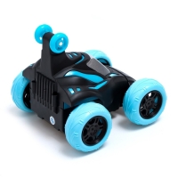 Машина-перевёртыш радиоуправляемая &laquo;Трюкач&raquo;, свет, работает от аккумулятора, цвет синий