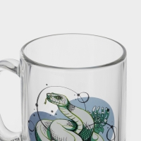 Кружка стеклянная чайная &laquo;Змеи&raquo;, 320 мл, МИКС