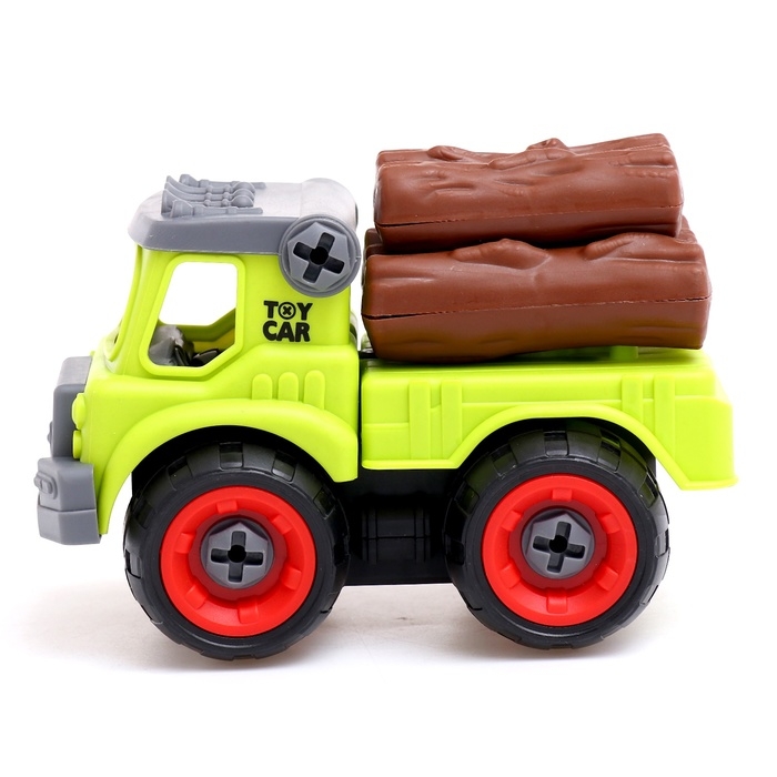 Конструктор винтовой &laquo;Фермерский транспорт&raquo;, набор 2 штуки, с отвёрткой, 55 деталей