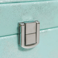 Шкатулка кожзам для украшений "Серебряный блеск на голубом" 8х14,5х14,5 см Шкатулка кожзам для украшений "Серебряный блеск на голубом" 8х14,5х14,5 см