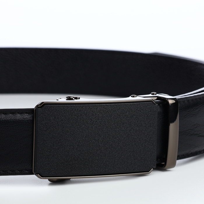 Ремень мужской, ширина 3,6 см, винт, пряжка автомат, цвет чёрный Ремень мужской, ширина 3,6 см, винт, пряжка автомат, цвет чёрный