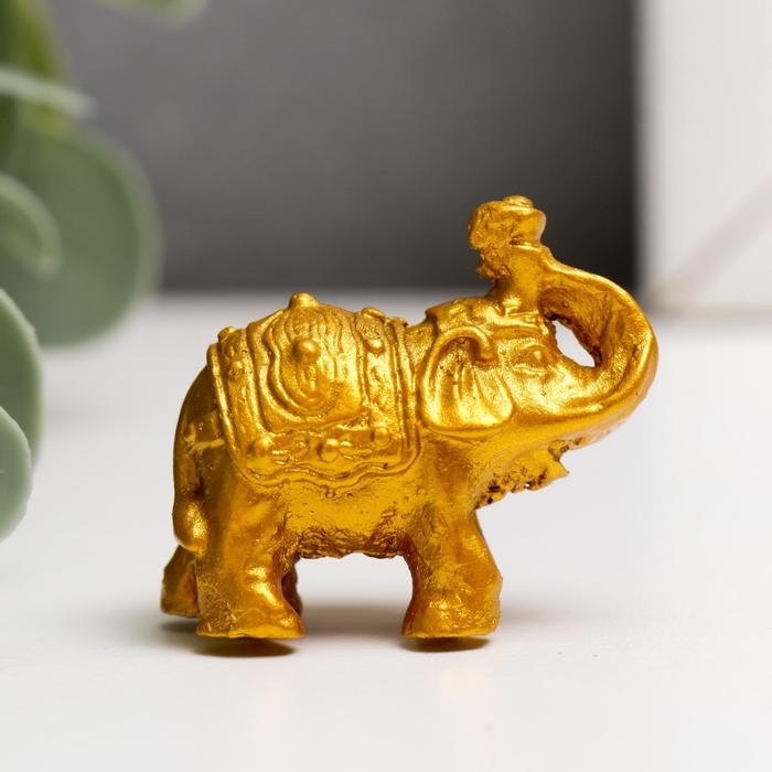 Нэцке полистоун Нэцке полистоун "Золотые слоны" набор 6 шт 3х3,5х1,7 см