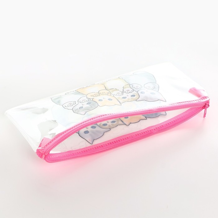 Пенал школьный мягкий плоский 9,5 х 20,5 ПВХ &laquo;1 сентября: Котятки&raquo; МИКС