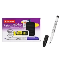 Маркер для ткани 1-2 мм Luxor "Fabric", пулевидный, черный Маркер для ткани 1-2 мм Luxor "Fabric", пулевидный, черный