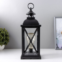 Ночник "Фонарь с лампой" чёрная от батареек 3ААА 35х13,5х13,5 см Ночник "Фонарь с лампой" чёрная от батареек 3ААА 35х13,5х13,5 см