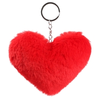 Мягкая игрушка &laquo;Сердечко&raquo; с пайетками, на брелоке, 10 см, цвет красно-розовый