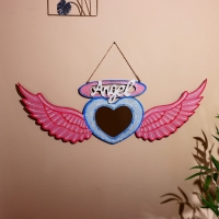 Панно настенное с зеркалом "Ангел" дерево 100х2х58 см Панно настенное с зеркалом "Ангел" дерево 100х2х58 см