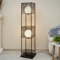 Торшер 19052/2 E27 40Вт черный 32х32х136 см