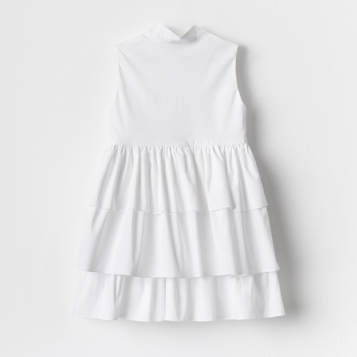 Платье для девочки MINAKU: Cotton collection цвет белый, р-р 128