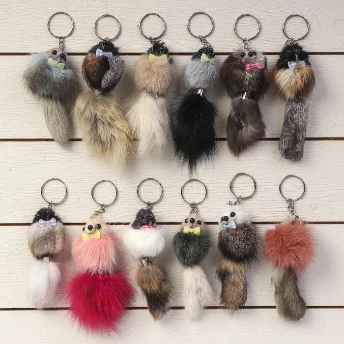 Пушистик на кольце Пушистик на кольце "Милашка" 4,5 х 4,5 х 12,5 см, цвета МИКС