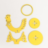 Подставка Пасхальная "Курочка" 9,5х8,5х8,3 см (набор 5 деталей) жёлтый Подставка Пасхальная "Курочка" 9,5х8,5х8,3 см (набор 5 деталей) жёлтый