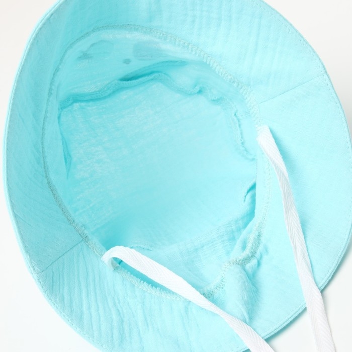 Панама для девочки, цвет мятно-голубой, размер 50 Панама для девочки, цвет мятно-голубой, размер 50