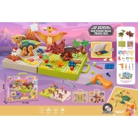 Конструктор винтовая мозаика &laquo;Диномир&raquo;, с электрическим шуруповёртом, 216 деталей