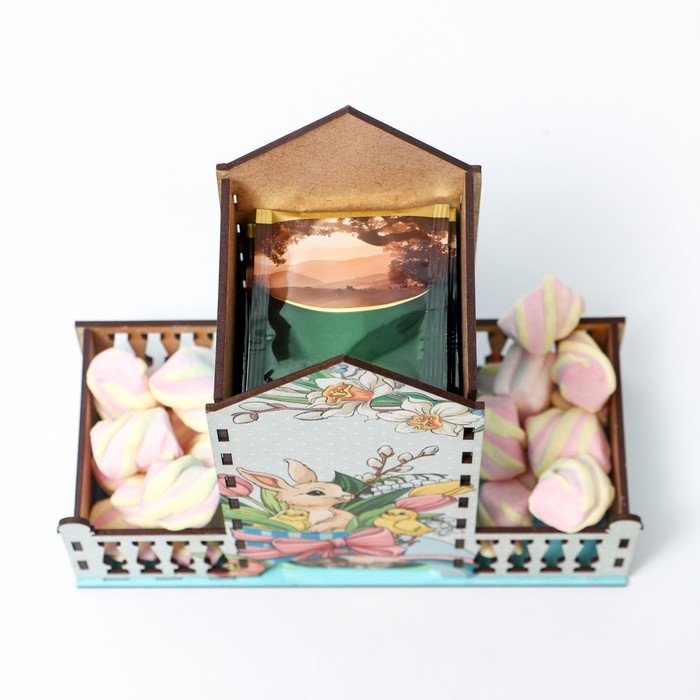 Чайный домик &laquo;Пасха&raquo;, 20 х 20 х 8,6 см.