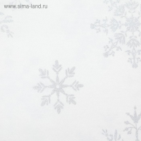 Скатерть "Этель" Серебряные снежинки 149х110+/- 3см, 100% хлопок, 190г/м2