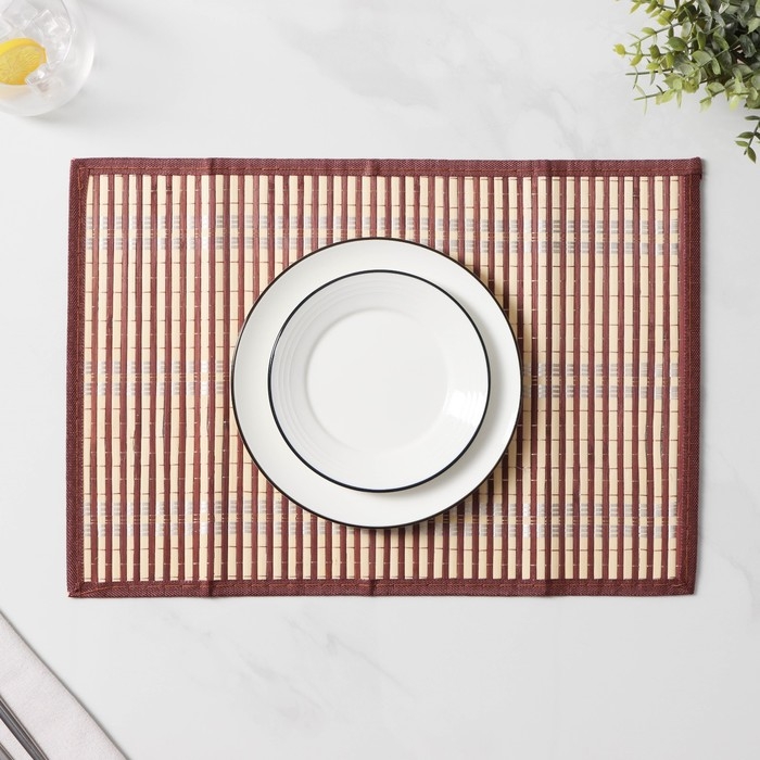 Салфетка сервировочная на стол &laquo;Кант&raquo;, 44&times;30 см, цвет коричневый