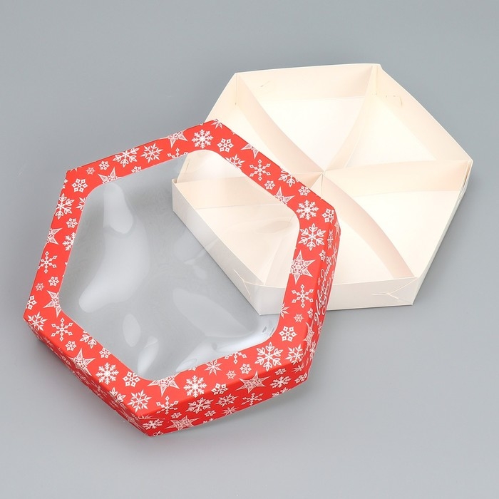 Коробка складная &laquo;Новогодних чудес&raquo;, 23 х 23 х 4 см, Новый год