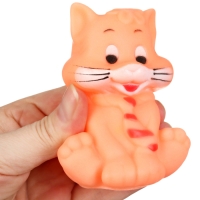 Резиновая игрушка для ванны &laquo;Котик&raquo;, с пищалкой, 1 шт, цвет МИКС, Крошка Я