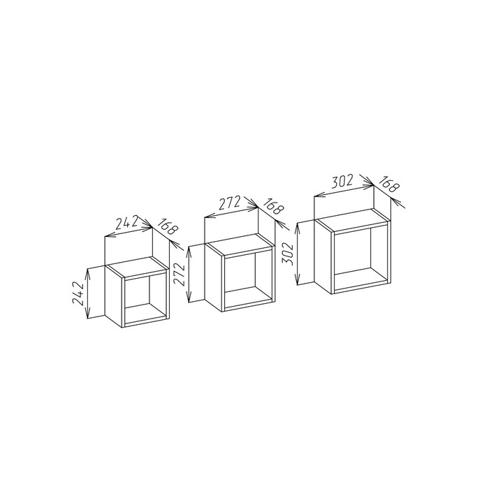 Полка настенная Лена НПл-1, 300х270х170, Дуб сонома Полка настенная Лена НПл-1, 300х270х170, Дуб сонома