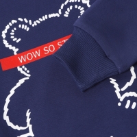 Комплект для девочки (джемпер, брюки), цвет тёмно-синий, рост 122 см