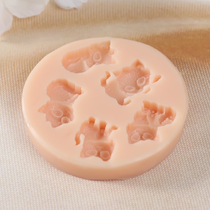 Молд силикон Молд силикон "Котята" 2,2х1,6х0,5 2,4х1,4х0,5 2,4х1,5х0,5 2х1,8х0,5 2,2х1,3х0,5 см