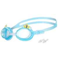 Очки для плавания детские «На волне» «Морской мир», беруши, цвет голубой Очки для плавания детские «На волне» «Морской мир», беруши, цвет голубой