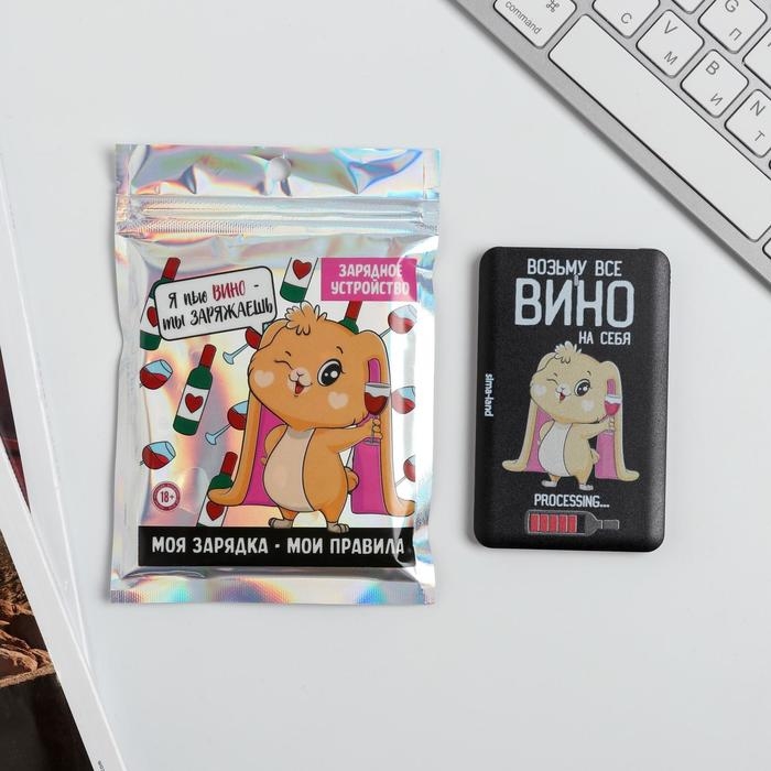 Зарядное устройство &laquo;Возьму все вино на себя&raquo;, 2500 mAh, 6 х 9,5 см