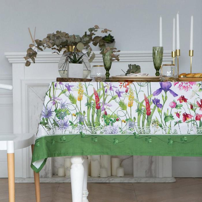 Скатерть Скатерть "Этель" Луговые цветы 220х150 см, 100 % хл, саржа 190 гр/м2