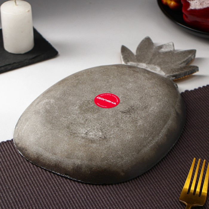 Блюдо для фруктов Доляна «Винтаж», 30×19×2 см, цвет серый Блюдо для фруктов Доляна «Винтаж», 30×19×2 см, цвет серый