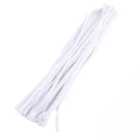 Проволока с ворсом для поделок и декора набор 50 шт., размер 1 шт. 30 &times; 0,6 см, цвет белый