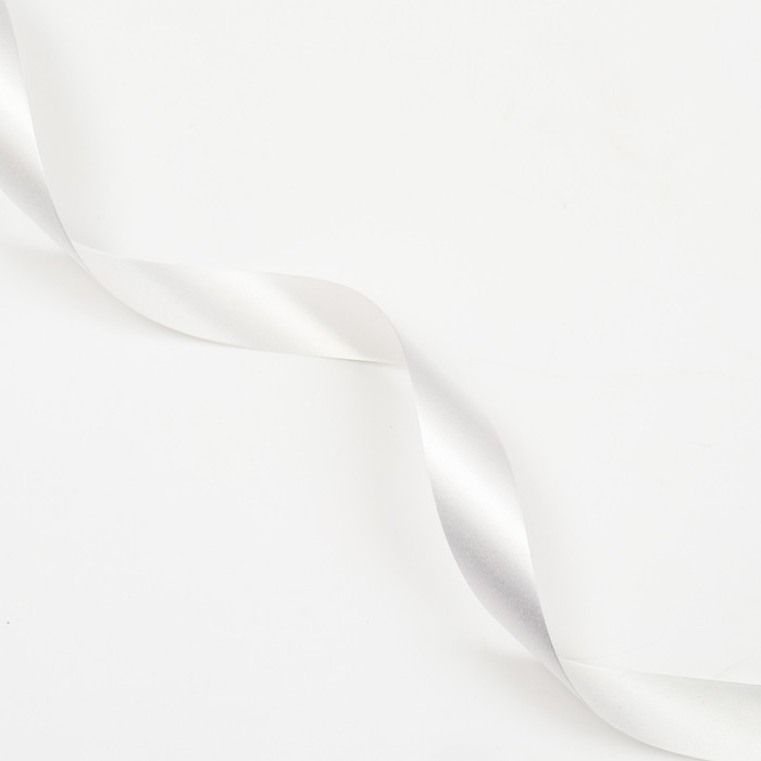 Лента для декора и подарков, белая, 2 см х 45 м