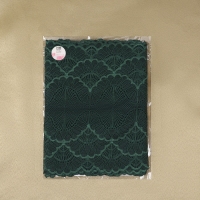 Кружевная эластичная ткань, 180 мм × 2,7 ± 0,5 м, цвет изумрудный Кружевная эластичная ткань, 180 мм × 2,7 ± 0,5 м, цвет изумрудный