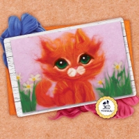 Валяние из шерсти. Картина &laquo;Кот&raquo;, А4, набор для творчества