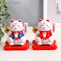 Маятник пластик от солнечной батареи "Кот Манэки-нэко в жилетке" МИКС 9х7,5х7 см Маятник пластик от солнечной батареи "Кот Манэки-нэко в жилетке" МИКС 9х7,5х7 см