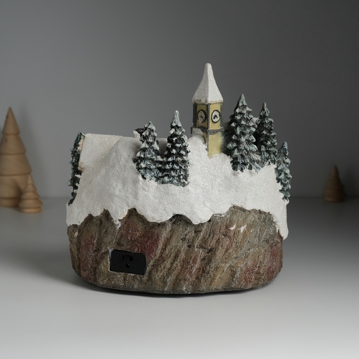 Сувенир пластик световой Сувенир пластик световой "Зимние забавы" крутится 20,5х17х20,5 см