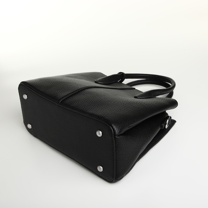 Сумка женская на молнии TEXTURA, средний размер, цвет чёрный