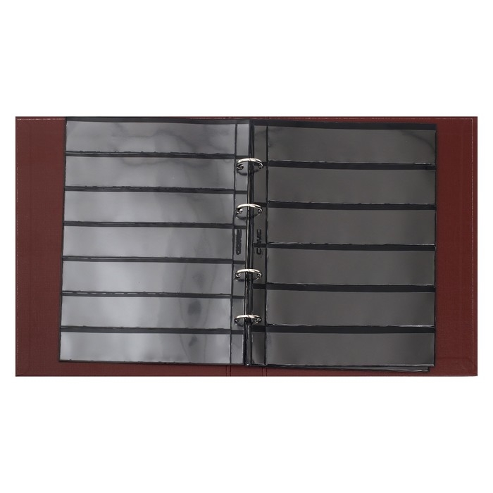 Альбом вертикальный для марок "Почтовые марки", 230 х 270 мм, (бумвинил, узкий корешок) с комплектом листов 5 штук, коричневый