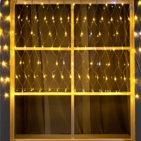 Гирлянда «Сеть» 1.2 × 1.5 м, IP44, УМС, прозрачная нить, 36 LED, свечение тёплое белое, мерцание белым 24 В Гирлянда «Сеть» 1.2 × 1.5 м, IP44, УМС, прозрачная нить, 36 LED, свечение тёплое белое, мерцание белым 24 В