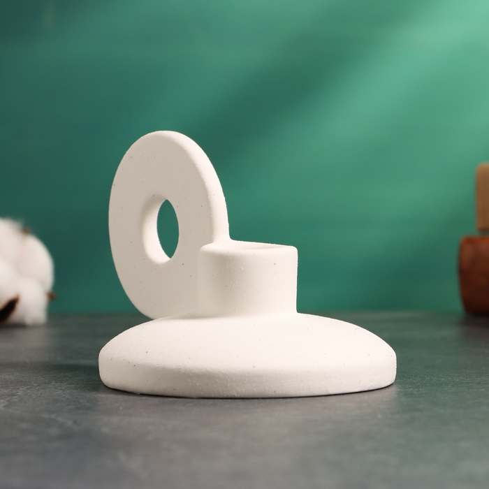 Подсвечник Подсвечник "Лео" белый песок, 8х13х10см