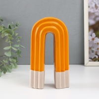 Подсвечник керамика на 1 свечу "Скара" песочно-оранжевый 10,3х6,2х18 см Подсвечник керамика на 1 свечу "Скара" песочно-оранжевый 10,3х6,2х18 см