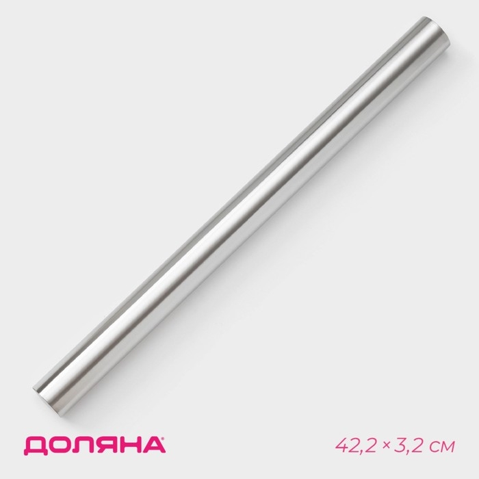 Скалка из нержавеющей стали Доляна «Бруни», 42,2×3,2 см, цвет серебристый Скалка из нержавеющей стали Доляна «Бруни», 42,2×3,2 см, цвет серебристый