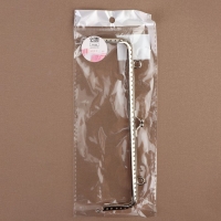 Фермуар пришивной &laquo;Прямоугольник&raquo;, с креплениями, 20 &times; 6 см, цвет серебряный