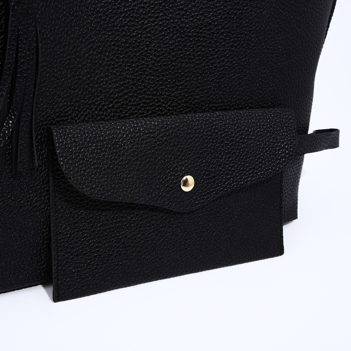 Сумка женская тоут на магните, цвет чёрный Сумка женская тоут на магните, цвет чёрный